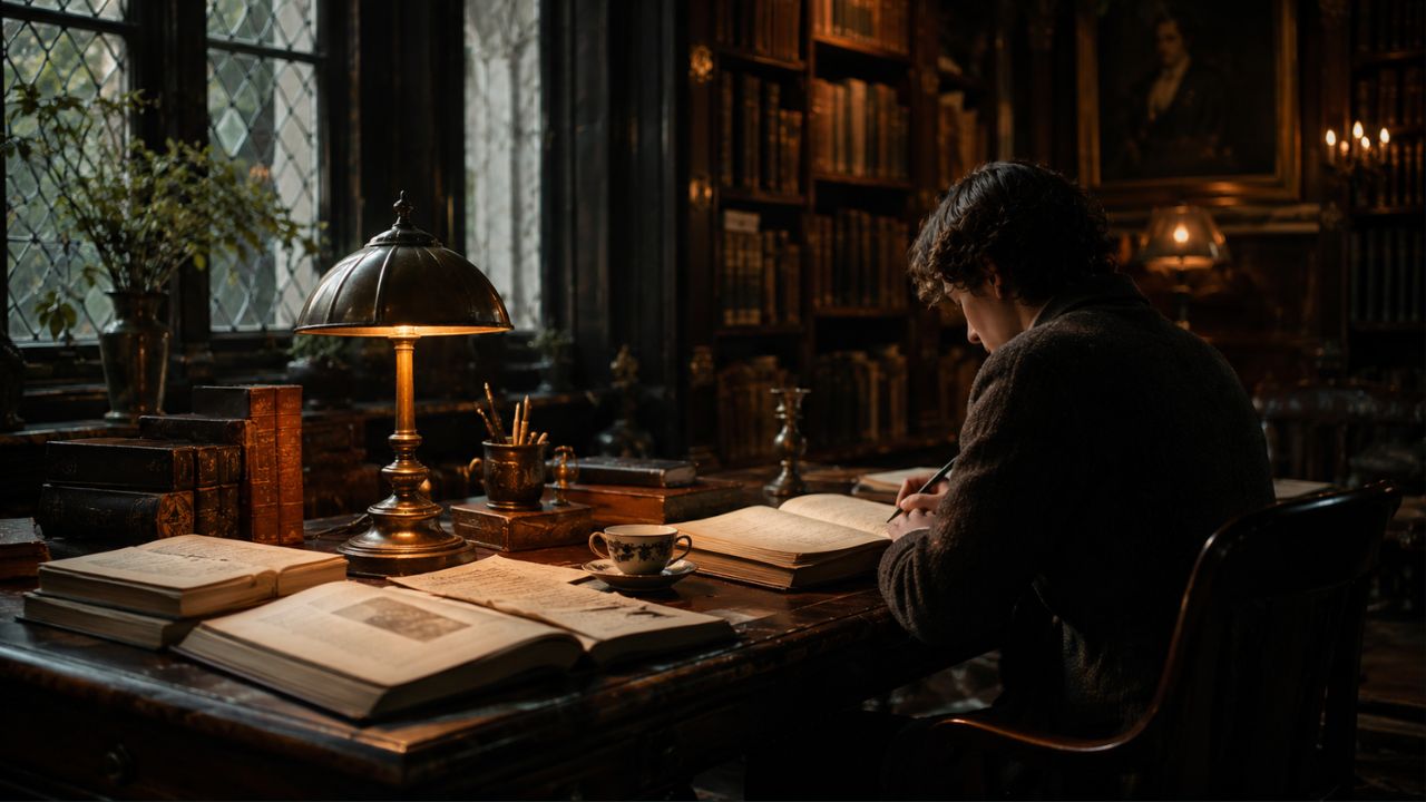 Dark Academia Libraries & Study Spaces