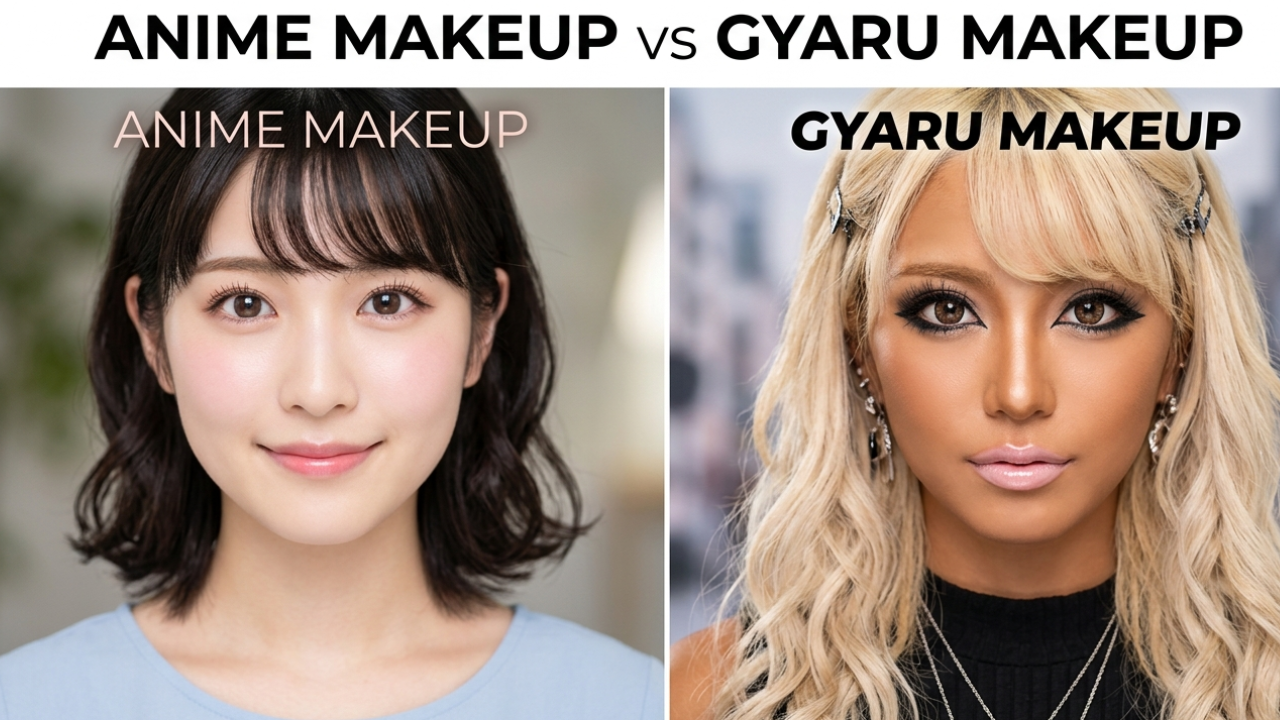 Anime Makeup vs Gyaru Makeup