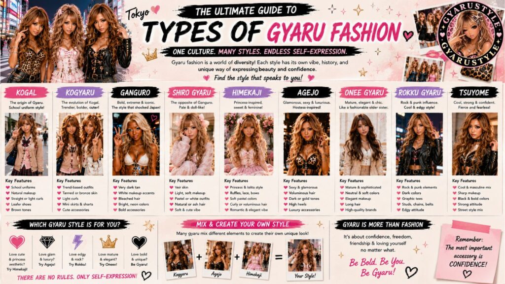types of Gyaru Fashion