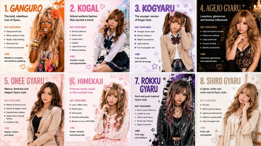 Types of Gyaru