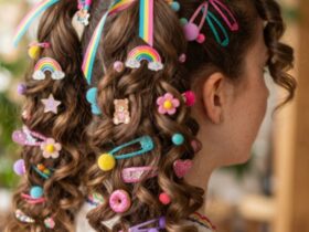 Curled Pigtails with Accessories