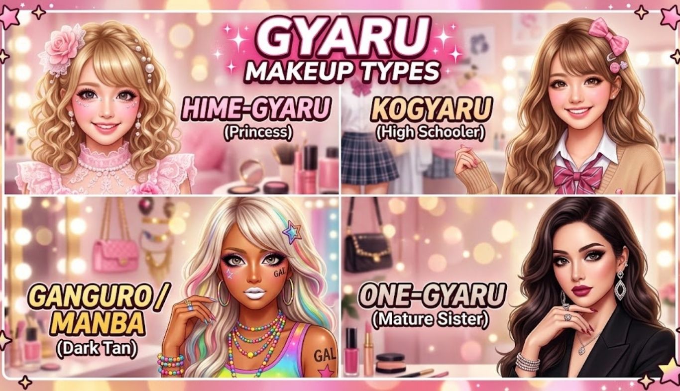 Gyaru Makeup Types