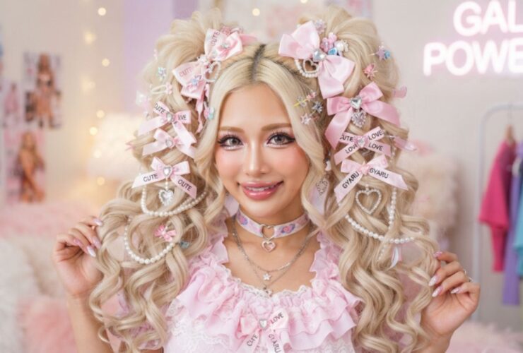Ribbon-Accessory Gyaru Hair