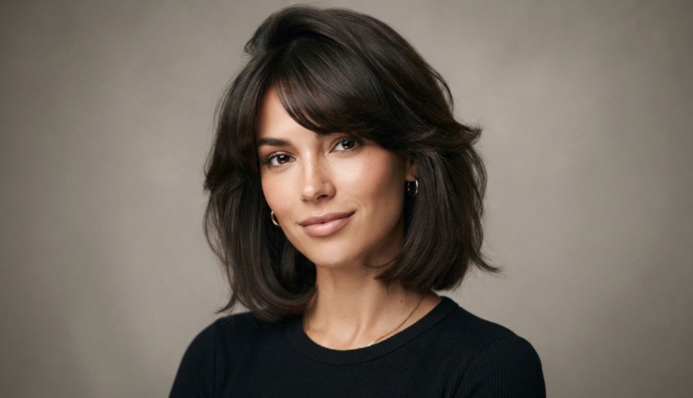 Voluminous Side-Swept Bangs